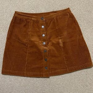 forever 21 corduroy skirt with buttons